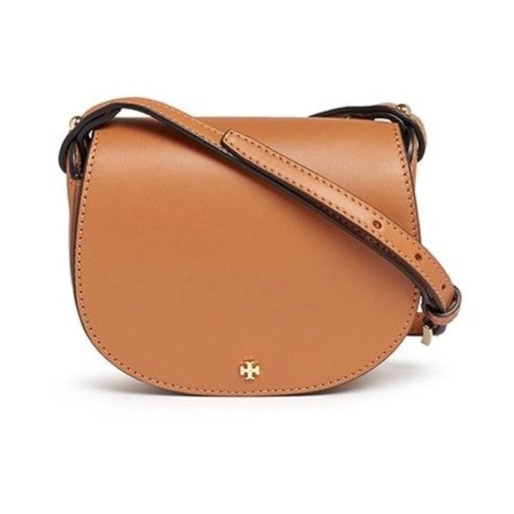 Tory Burch Brown Mini Leather Crossbody Purse